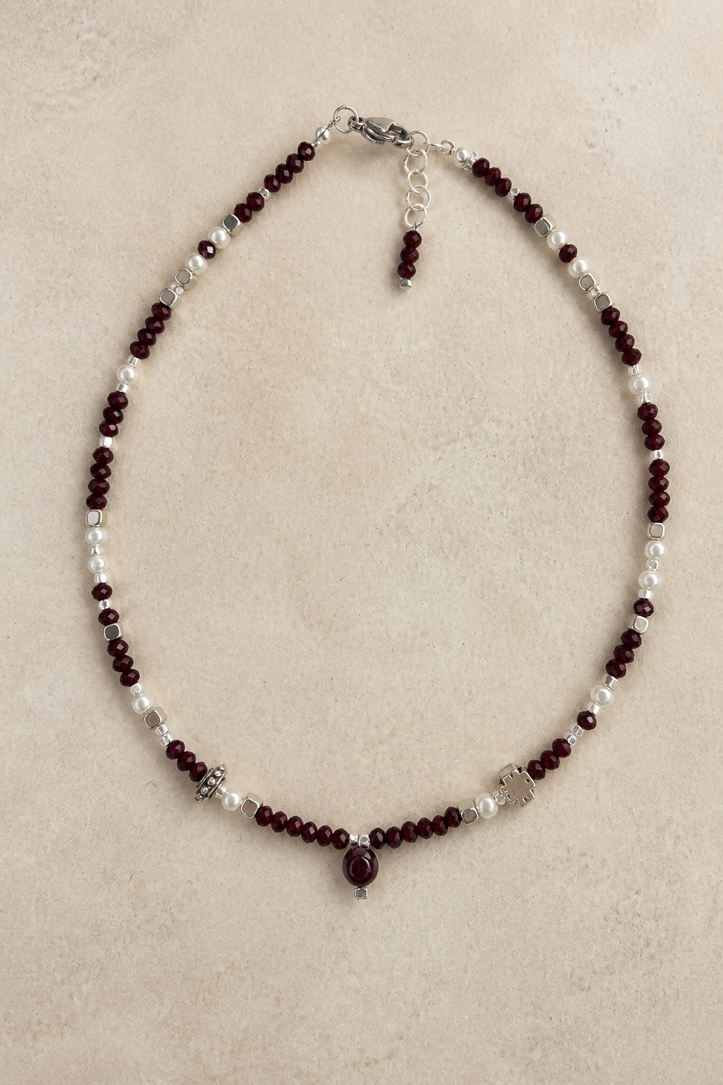 Ruby Red Crystal Necklace